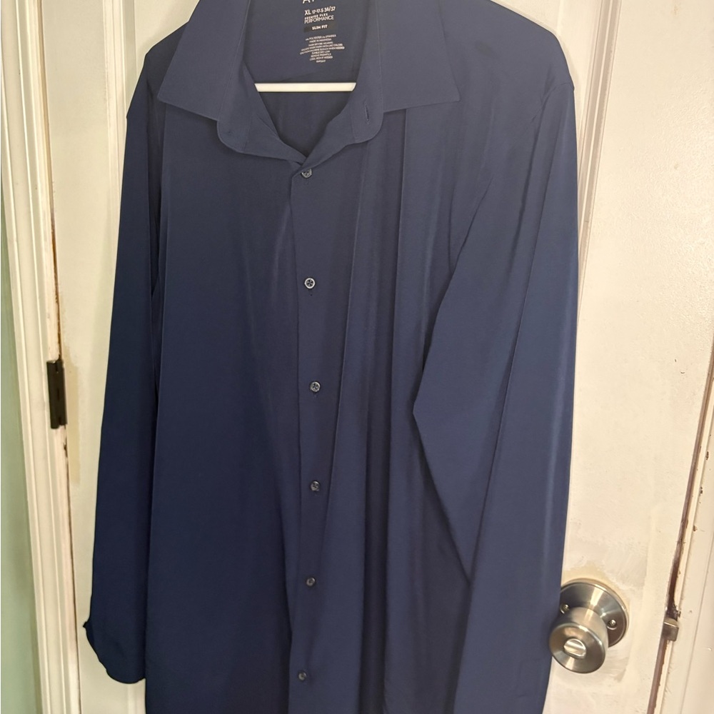 Apt. 9 Dark Blue Slim Fit Shirt